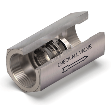 universal low-pressure check valve U3